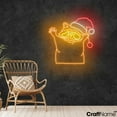 thumbnail image 1 of Craftnamesign Racoon Xmas Neon Light Up Wall Art, Animal LED Sign For Christmas Decor, 1 of 5