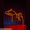 thumbnail image 1 of Craftnamesign Ride A Horse Neon Sign, Equestrian Led Light, Rodeo Room Wall Decor, 1 of 4