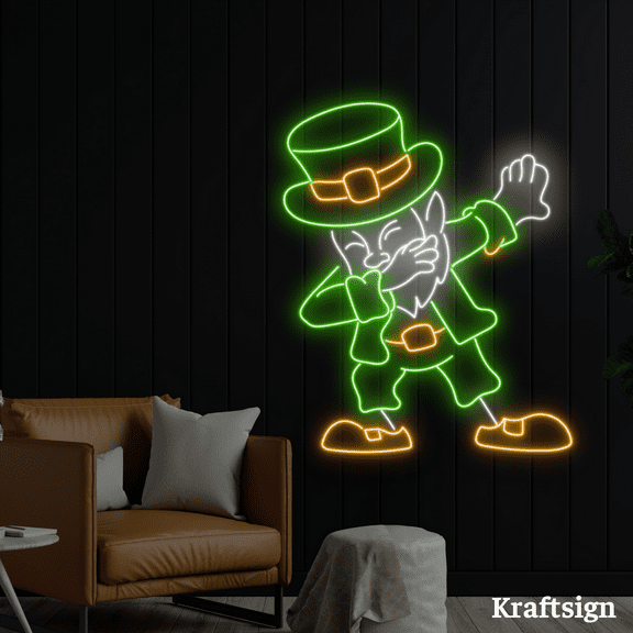Craftnamesign Saint Patrick's Day Neon Sign, Restaurant Decor, Room Decor