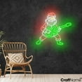 thumbnail image 1 of Craftnamesign Santa Play Guitar For Christmas Neon Sign, Music Studio LED Light Wall Art, 1 of 5