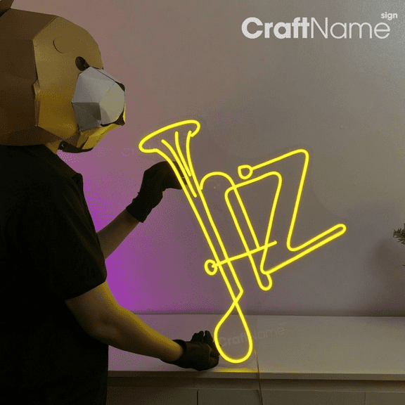 Craftnamesign Saxophone Led Light for Jazz Band Wall Art, Musical Instrument Shop Wall Decor