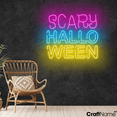 thumbnail image 1 of Craftnamesign Scary Halloween Neon Light Wall Sign For Halloween Holiday Decor, 1 of 5