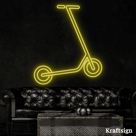 Craftnamesign Scooter Neon Sign, Scooter Wall Art, Scooter Sign