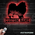 thumbnail image 1 of Craftnamesign Custom FLoral American Eskimo Metal Wall Art LED Light, Custom Dog Lover Name Sign, 1 of 5