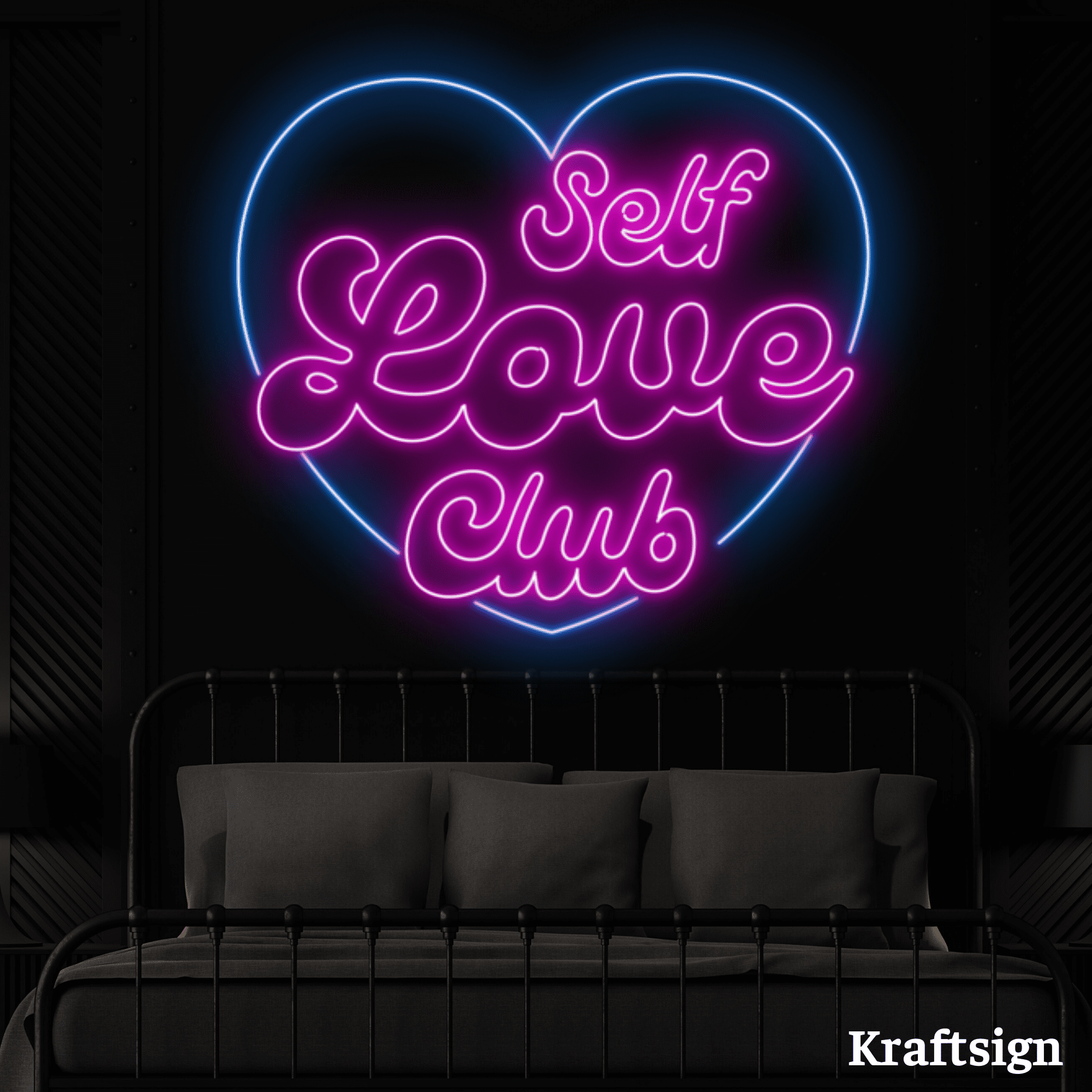 Craftnamesign Self Love Club Neon Sign, Bar Club Decor, Girl Room Decor ...