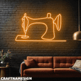 thumbnail image 1 of Craftnamesign Sewing Machine Neon Sign, Tailor Store Wall Sign Decor, 1 of 5