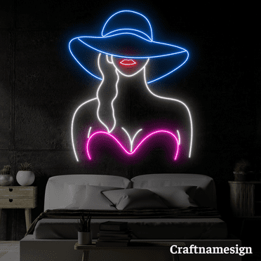 Craftnamesign Sexy Body Girl Neon Sign for Girl Room Bedroom Wall Decor