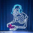 thumbnail image 1 of Craftnamesign Skeleton Gamer Neon Sign, Gaming Room Light Wall Art, Game Club Decor, 1 of 4