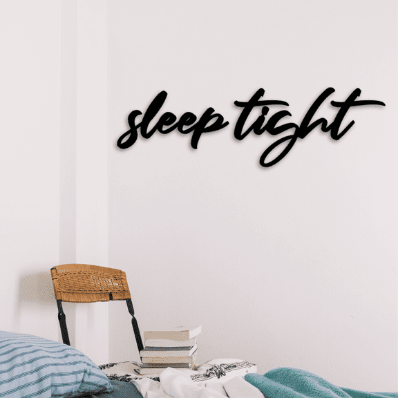 Craftnamesign Sleep Tight Metal Wall Art, Bedroom Wall Sign, Wall Decor for Bedroom