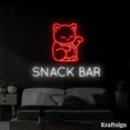 thumbnail image 1 of Craftnamesign Snack Bar Neon Sign, Cat Lover Gifts, Snack Shop Decor, 1 of 4