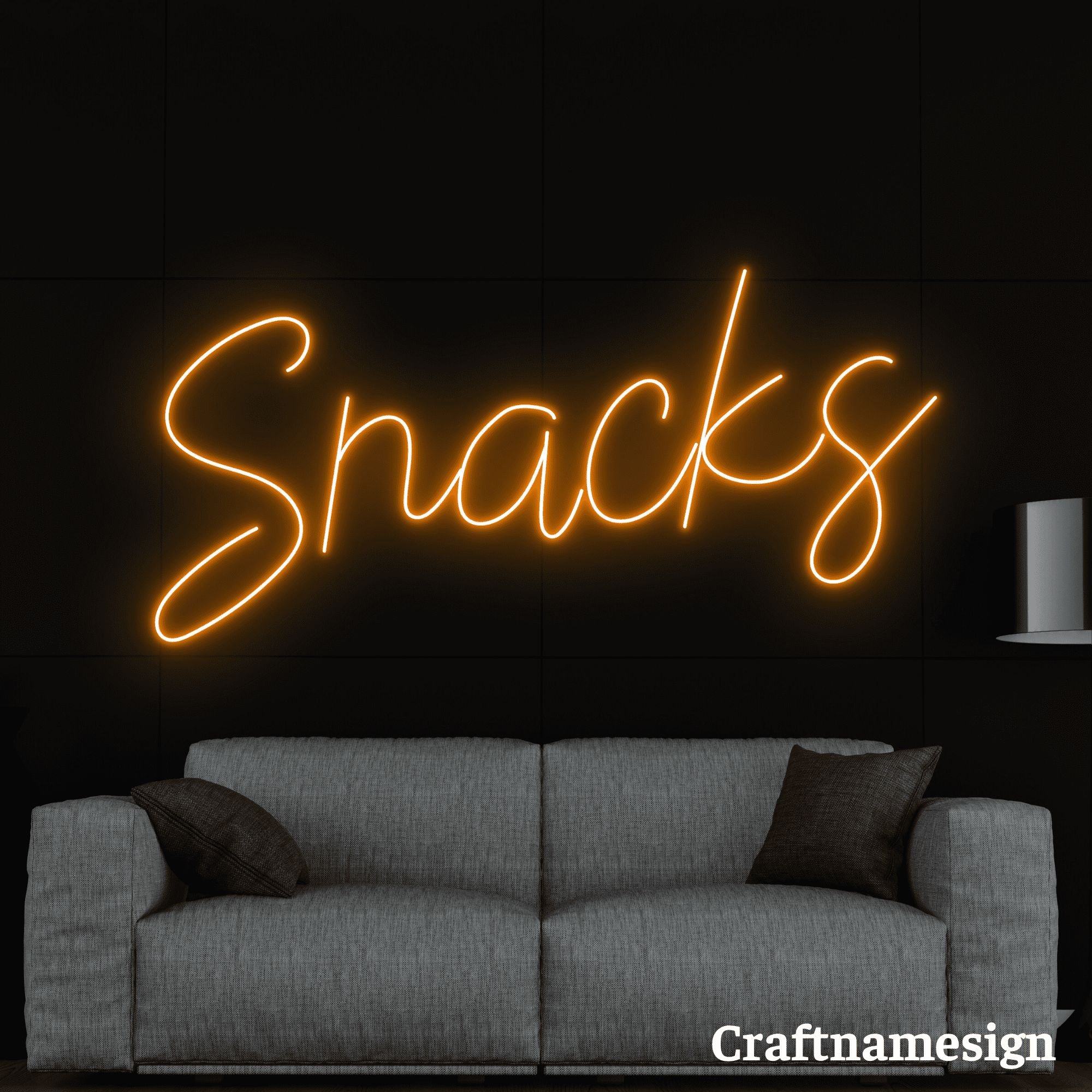 Craftnamesign Snacks Neon Sign for Snacks Shop Market Canteen Wall Art ...