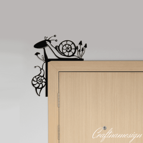Craftnamesign Snail Metal Door Corner, Door Corner Sign Decoration