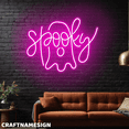 thumbnail image 1 of Craftnamesign Spooky Ghost Neon Light For Wall Decor, Halloween LED Wall Art, 1 of 5