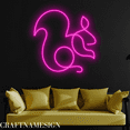 thumbnail image 1 of Craftnamesign Squirrel Line Art Neon Sign for Bedroom Kid Room Shop Wall Art, 1 of 5