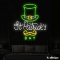 thumbnail image 1 of Craftnamesign St. Patrick Day Neon Sign, Patrick Hat LED Sign, LED Signs, 1 of 4