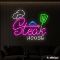 thumbnail image 1 of Craftnamesign Stake House Neon Sign, Beefsteak LED Sign, Restaurant Decor, 1 of 4