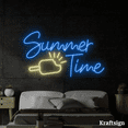 thumbnail image 1 of Craftnamesign Summer Time Neon Sign, Ice Cream Shop LED Sign, Room Decor, 1 of 4