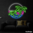 thumbnail image 1 of Craftnamesign Sun On Beach Neon Sign, Beach Club Decor, Room Wall Art, 1 of 4