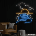 thumbnail image 1 of Craftnamesign Sunset Neon Sign, Sun Rise LED Sign, Beach Club Decor, 1 of 4