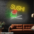 thumbnail image 1 of Craftnamesign Sushi Neon Light, Sashimi Wall Sign, Japanese Restaurant Wall Decor, 1 of 5