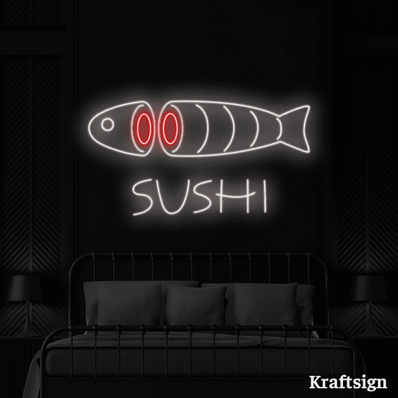 Craftnamesign Sushi Neon Signs, Sushi Restaurant Decor, Sushi LED Signs
