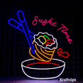 thumbnail image 1 of Craftnamesign Sushi Time Neon Sign, Sushi Restaurant Decor, Sushi Signs, 1 of 4