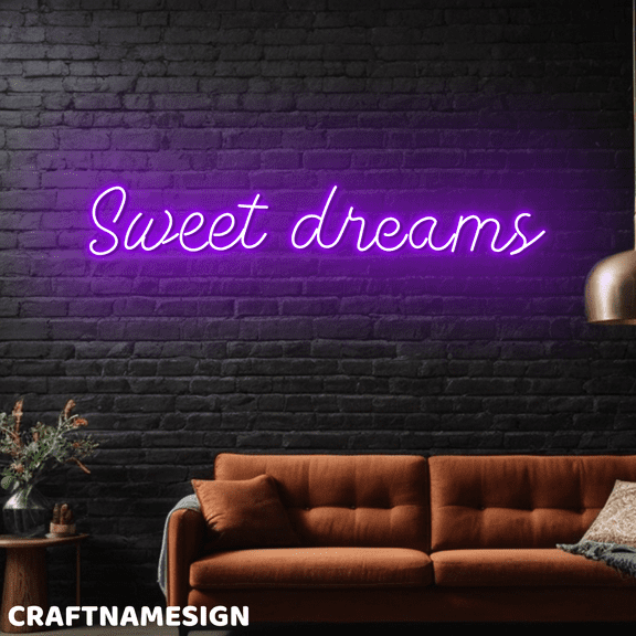 Craftnamesign Sweet Dream Neon Light For Wall Decor, Bedroom LED Wall Art