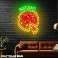 thumbnail image 1 of Craftnamesign Sweet Dreams Neon Sign, Pizza For Italian Store Restaurant Decor, 1 of 5