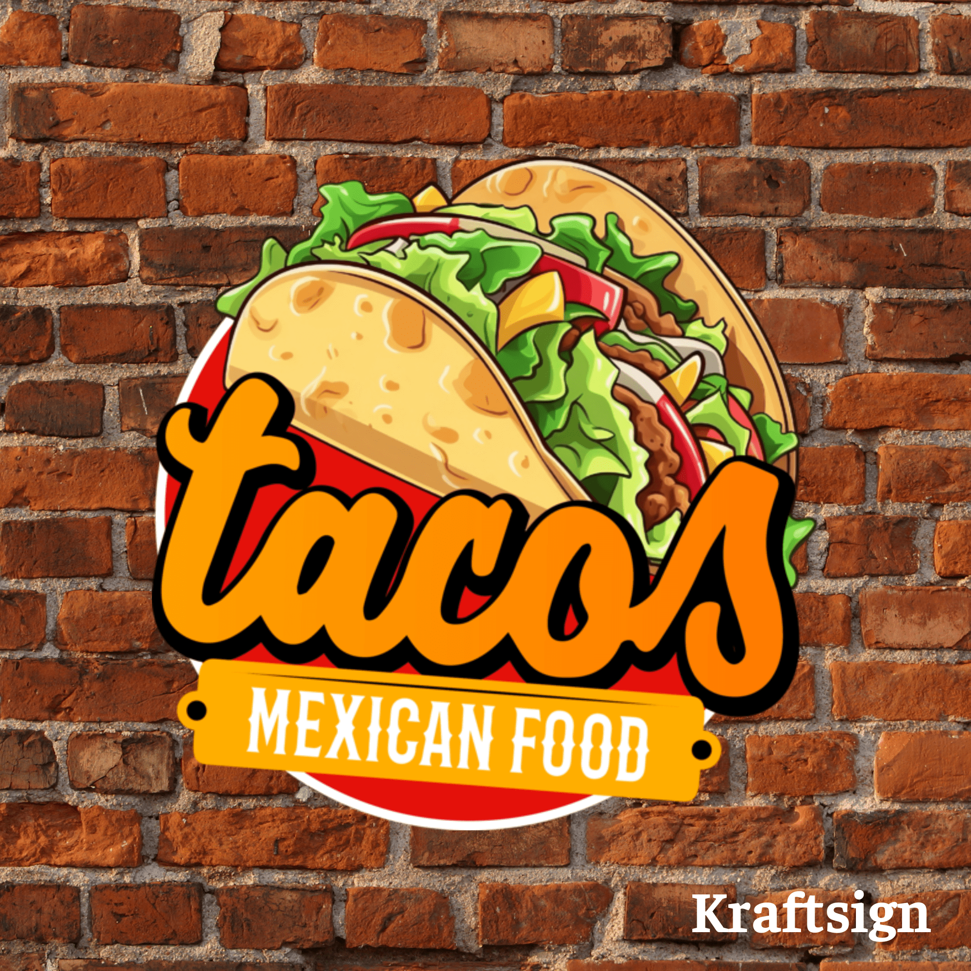 Craftnamesign Tacos Metal Print, Mexican Food Decor, Tacos Signage