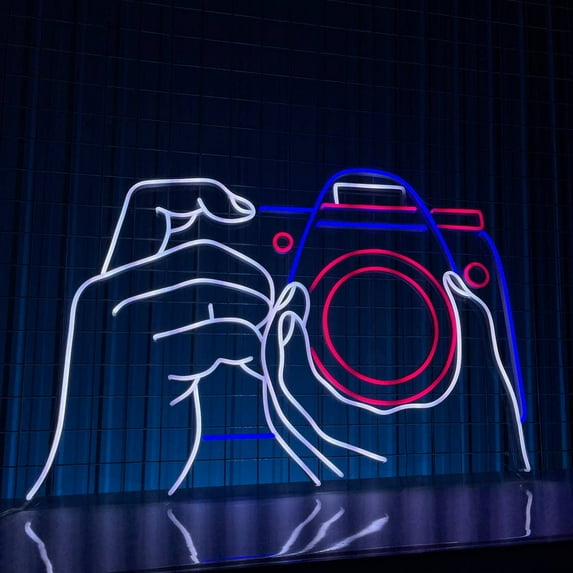 Craftnamesign Take Photo Neon Sign, Studio Camera Shop Decor, Photographer Gift