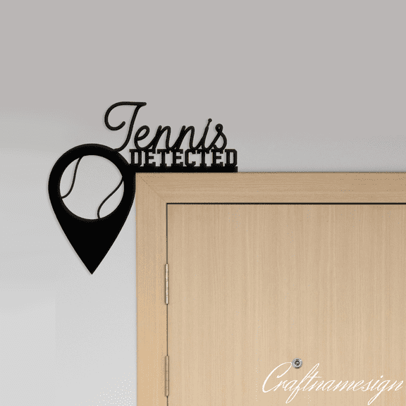 Craftnamesign Tennis Metal Door Corner Sign, Door Corner Decoration