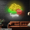 thumbnail image 1 of Craftnamesign Tequenos Neon Light, Restaurant Wall Art, Venezuela Food Wall Decor, 1 of 5