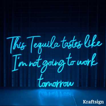 Craftnamesign Tequila Neon Sign, Quotes LED Sign, Bar Decor, Cocktail Sign