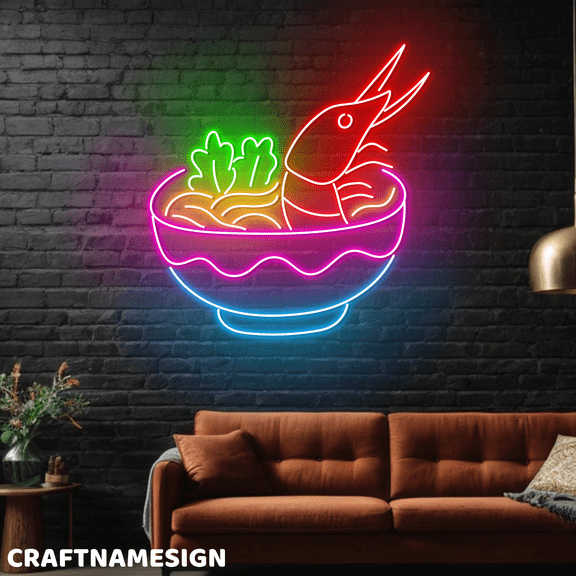 Craftnamesign Thai Tom Yum Neon Light For Asian Thai Restaurant Wall Decor