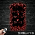 thumbnail image 1 of Craftnamesign Thankful Grateful Blessed Metal Sign Led Light, Autumn Wall Art, Thanksgiving Gifts, 1 of 5