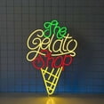 thumbnail image 1 of Craftnamesign The Gelato Shop Neon Sign, Gelato Store Wall Art, Ice Cream Sign Wall Decor, 1 of 5