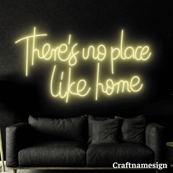 Craftnamesign There's No Place Like Home Neon Sign Bedroom Homestay Wall Art