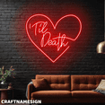 thumbnail image 1 of Craftnamesign Til Death Neon Light For Bedroom Wedding Party Wall Decor, 1 of 5