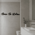 thumbnail image 1 of Craftnamesign Time To Relax Metal Wall Art, Bathroom Wall Decor, Bathroom Sign, 1 of 4