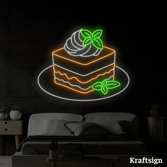 Craftnamesign Tiramisu Cakes Neon Sign, Bakery Decor, Cakes Shop LED Sign