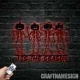 thumbnail image 1 of Craftnamesign Tis The Season Skeleton Metal Wall Art LED Light, Skeleton Pumpkin Wall Decor, 1 of 5