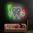 thumbnail image 1 of Craftnamesign Tooth LED Light, Dental Clinic Neon Sign, Tooth Dentist Office Wall Art, 1 of 5