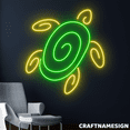 thumbnail image 1 of Craftnamesign Turtle Artwork Neon Sign, Turtle Wall Art, Living Room Wall Decor, 1 of 4