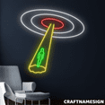 thumbnail image 1 of Craftnamesign UFO Discord Neon Sign, Living Room Wall Decor, Bedroom Wall Art, 1 of 4