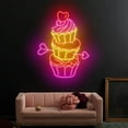 thumbnail image 1 of Craftnamesign Valentine Cupcake Neon Light, Cupcake Led Sign, Cake Store Sign Wall Decor, 1 of 1
