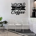 thumbnail image 1 of Craftnamesign Wake Up And Smell Metal Wall Art LED Light,Custom Coffee Shop Name Sign Outdoor Decor, 1 of 5