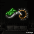 thumbnail image 1 of Craftnamesign Wave Mountain Sun Neon Sign, Landscape LED Sign, Room Decor, 1 of 4