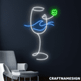 thumbnail image 1 of Craftnamesign Wave On Glass Neon Sign, Wine Bar Wall Decor, Living Room Wall Art, 1 of 4