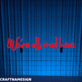 thumbnail image 1 of Craftnamesign We're All Mad Here Neon Sign, Birthday Party Wall Decor, Event Wall Art, 1 of 3