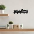 thumbnail image 1 of Craftnamesign Welcome Home Metal Key Holder, Wall Art Key Holder, Coat Rack, Metal Key Hanger, 1 of 5